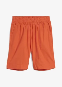 bonprix Nachhaltigere Materialien|Hosen^Bermuda aus Leinen-Viskose Mischung kupferorange