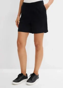 bonprix Hosen|Shorts^Bermuda aus reiner Baumwolle schwarz