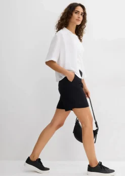 bonprix Hosen|Shorts^Bermuda aus reiner Baumwolle schwarz