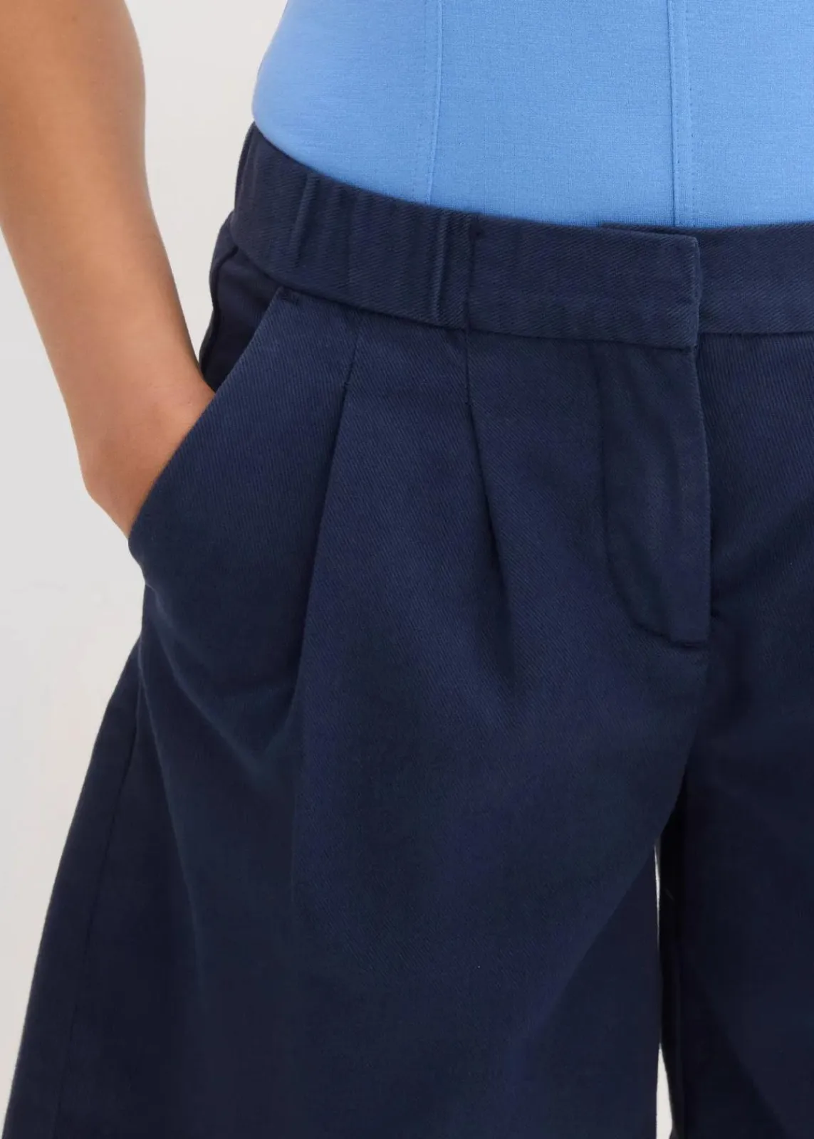 bonprix Bekleidung·Outdoorbekleidung|Bekleidung·Kleider^Bermuda aus reiner Baumwolle dunkelblau