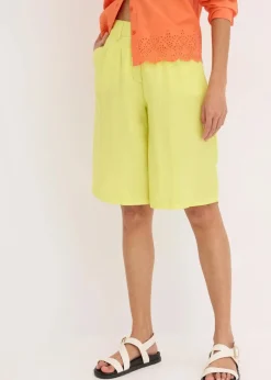 bonprix Hosen|Shorts^Bermuda aus softem Viskose-Mix zitrusgelb