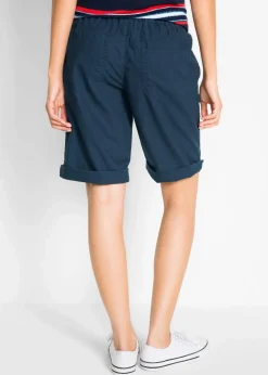 bonprix Hosen|Shorts^Bermuda mit Leinen dunkelblau