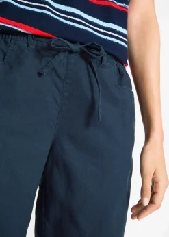 bonprix Hosen|Shorts^Bermuda mit Leinen dunkelblau