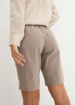 bonprix Bekleidung·Outdoorbekleidung|Bekleidung·Kleider^Bermuda mit Leinen taupe