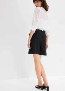 bonprix Bekleidung·Outdoorbekleidung|Bekleidung·Kleider^Bermuda Shorts mit Abnähern schwarz