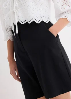 bonprix Bekleidung·Outdoorbekleidung|Bekleidung·Kleider^Bermuda Shorts mit Abnähern schwarz