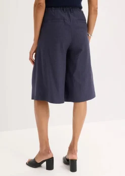 bonprix Bekleidung·Outdoorbekleidung|Bekleidung·Kleider^Bermudas mit Bundfalten dunkelblau meliert