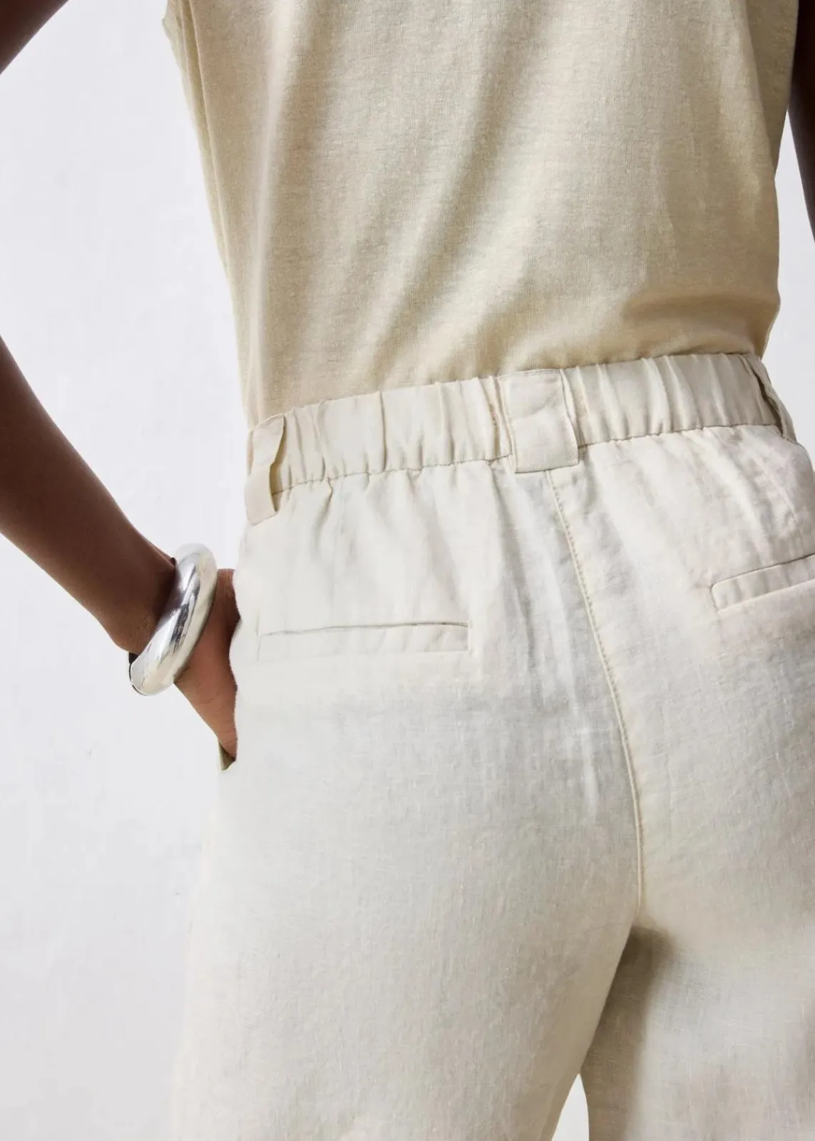 bonprix Bekleidung·Outdoorbekleidung|Bekleidung·Kleider^Bermudashorts aus reinem Leinen hellsand
