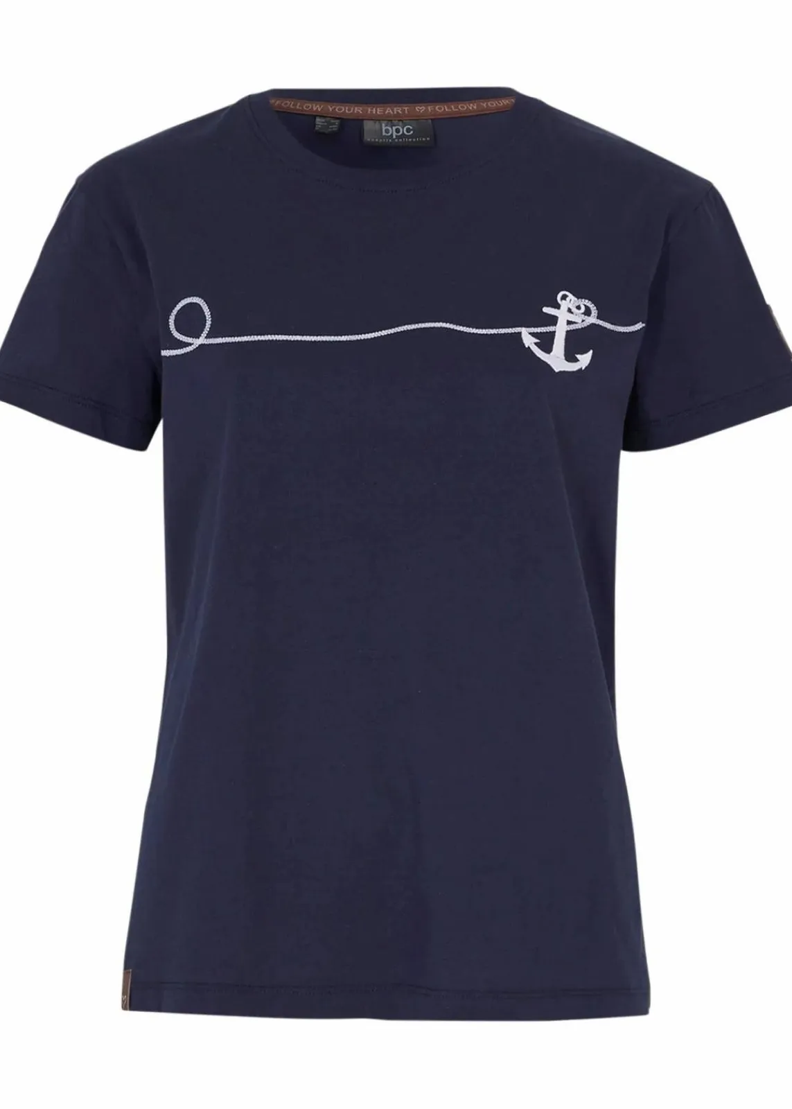 bonprix Nachhaltigere Materialien|Shirts & Tops^Besticktes T-Shirt dunkelblau