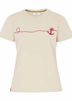 bonprix Shirts & Tops|Nachhaltigere Materialien^Besticktes T-Shirt kieselbeige bedruckt