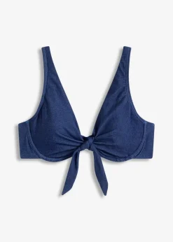 bonprix Mix & Match|Bikinis^Bügel Bikini Oberteil in Jeansoptik dunkelblau denim