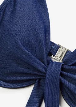 bonprix Mix & Match|Bikinis^Bügel Bikini Oberteil in Jeansoptik dunkelblau denim