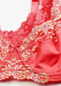 bonprix Wäsche·Bhs|Nachhaltigere Materialien^Bügel-BH mit filigraner Spitze (2er Pack) paradiespink geblümt + paradiespink