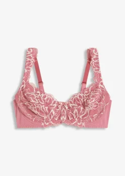 bonprix Wäsche·Dessous|Wäsche·Große Cups D-H^Bügel-BH mit gepolsterten Trägern beerensorbet/wollweiß