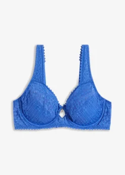 bonprix Wäsche·Dessous|Wäsche·Große Cups D-H^Bügel-BH mit gepolsterten Trägern edelsteinblau