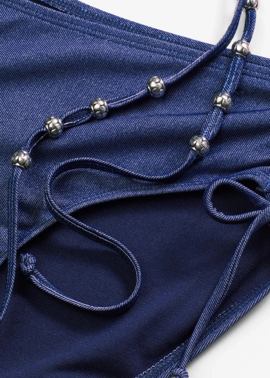 bonprix Große Cups D-F|Nachhaltigere Materialien^Bügel-Bikini in Jeansoptik (2-tlg.Set) dunkelblau denim