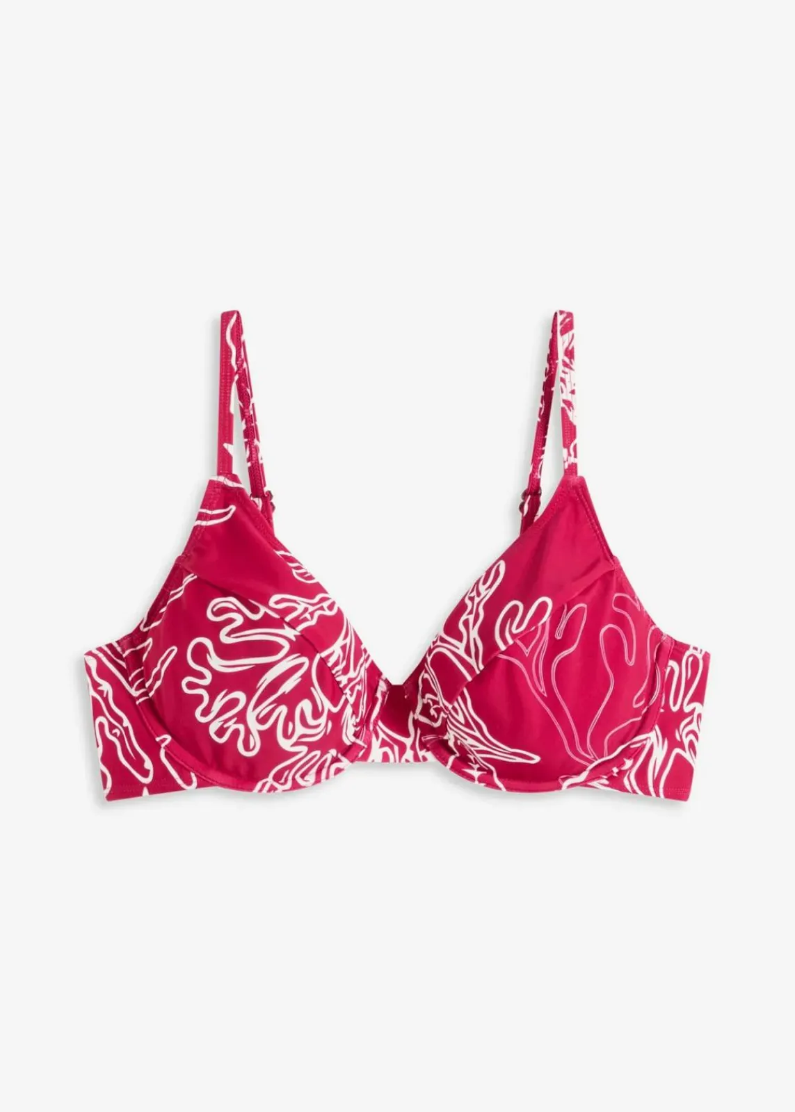 bonprix Nachhaltigere Materialien|Mix & Match^Bügel-Bikinioberteil fuchsia/creme floral