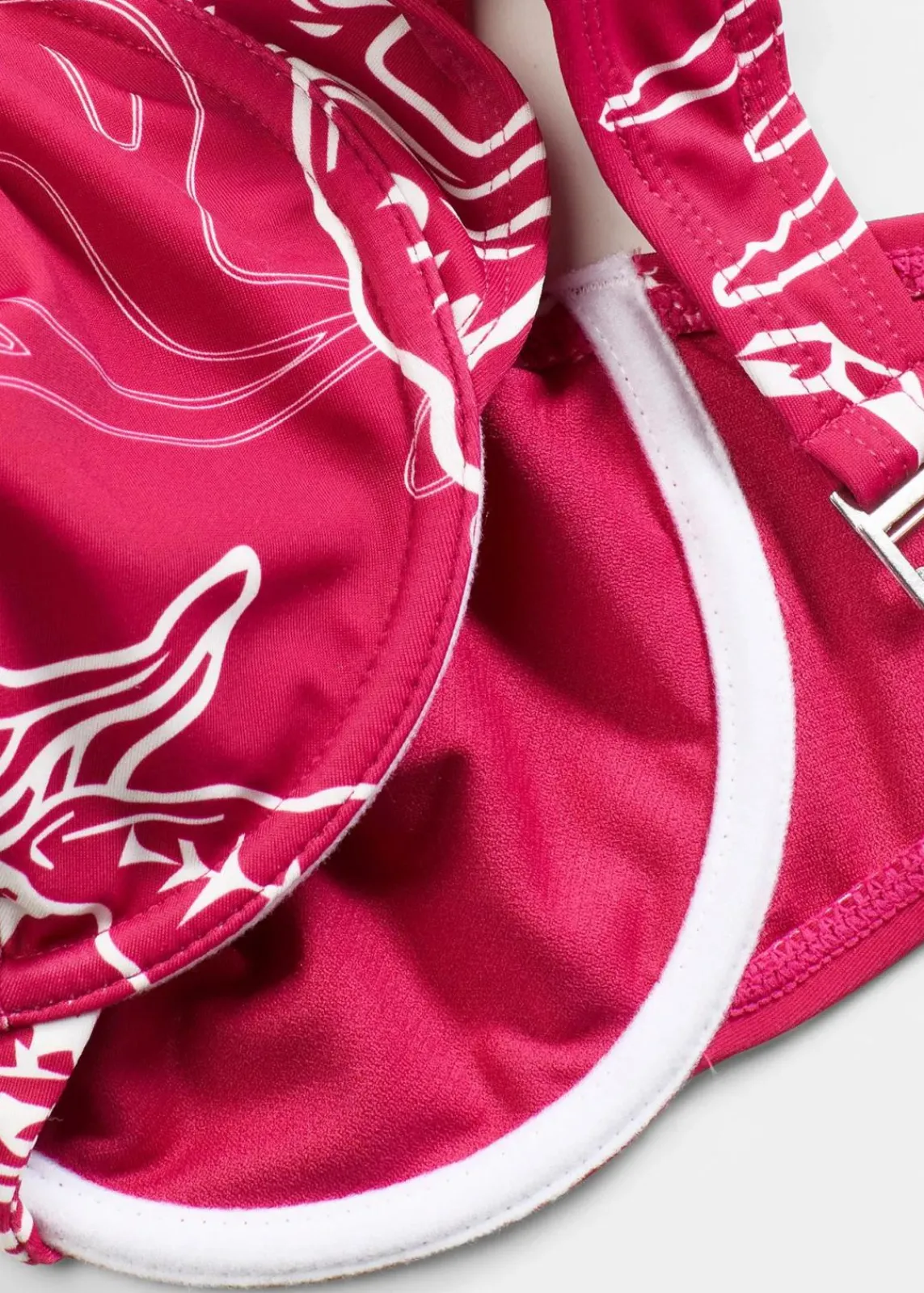 bonprix Nachhaltigere Materialien|Mix & Match^Bügel-Bikinioberteil fuchsia/creme floral