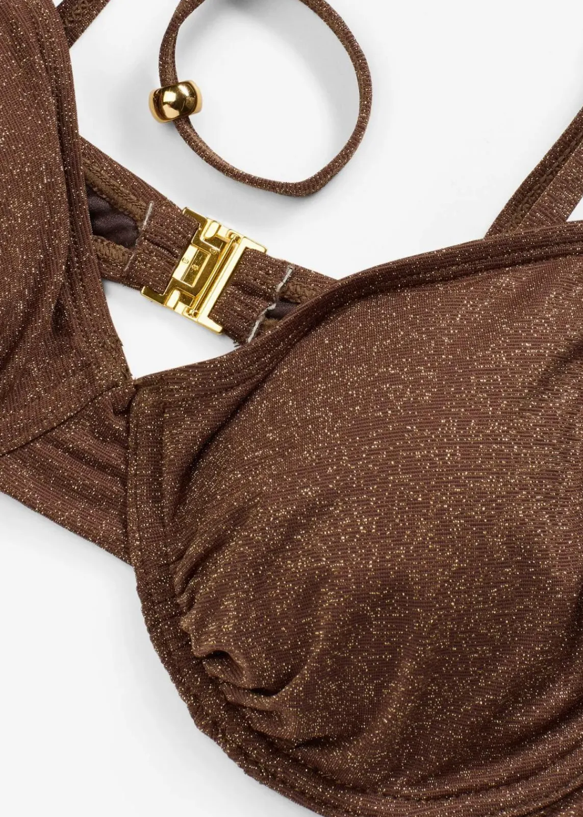 bonprix Mix & Match|Bikinis^Bügel-Bikinioberteil aus glitzerndem Material braun