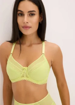 bonprix Große Cups D-H|Nachhaltigere Materialien^BH mit Bügel und zarter Spitze mintgrün
