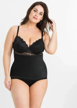 bonprix Nachhaltigere Materialien|Dessous^BH-Hemd aus glatter Microfaser schwarz