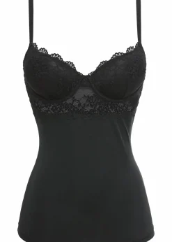 bonprix Wäsche·Corsagen & Negligés|Wäsche·Basics^BH-Hemd aus glatter Microfaser schwarz