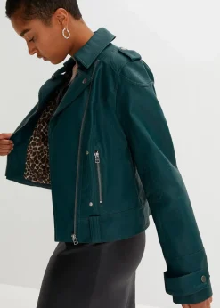 bonprix Jacken & Mäntel^Biker-Jacke tiefgrün