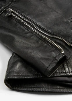 bonprix Jacken & Mäntel|Premium^Bikerjacke aus Nappaleder schwarz