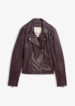 bonprix Bekleidung·Hosen|Premium^Bikerjacke aus Nappaleder weinrot