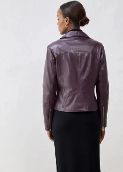 bonprix Bekleidung·Hosen|Premium^Bikerjacke aus Nappaleder weinrot