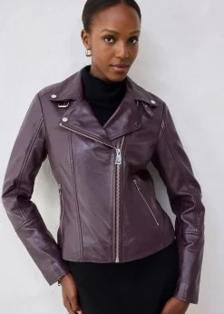 bonprix Bekleidung·Hosen|Premium^Bikerjacke aus Nappaleder weinrot