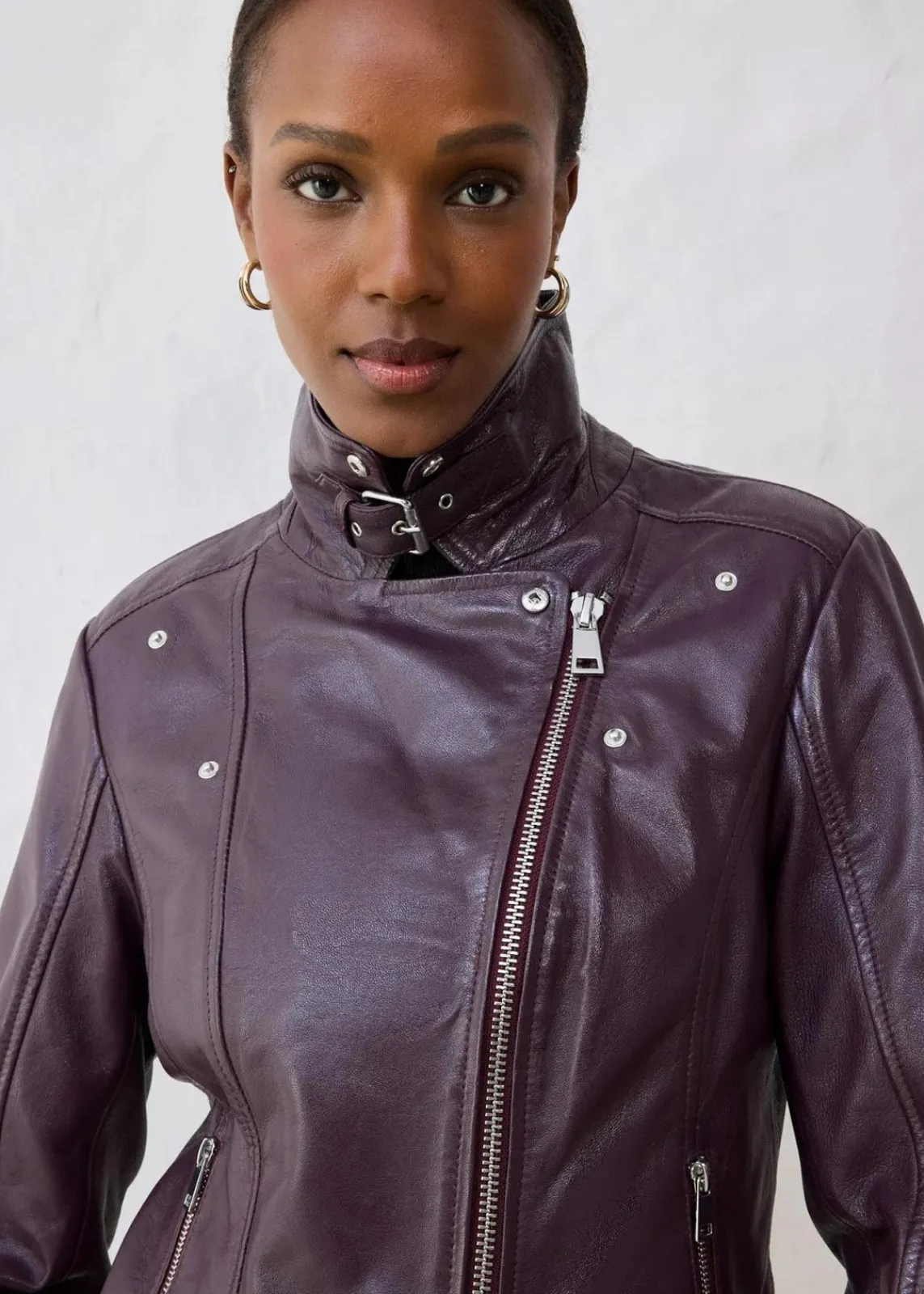 bonprix Bekleidung·Hosen|Premium^Bikerjacke aus Nappaleder weinrot
