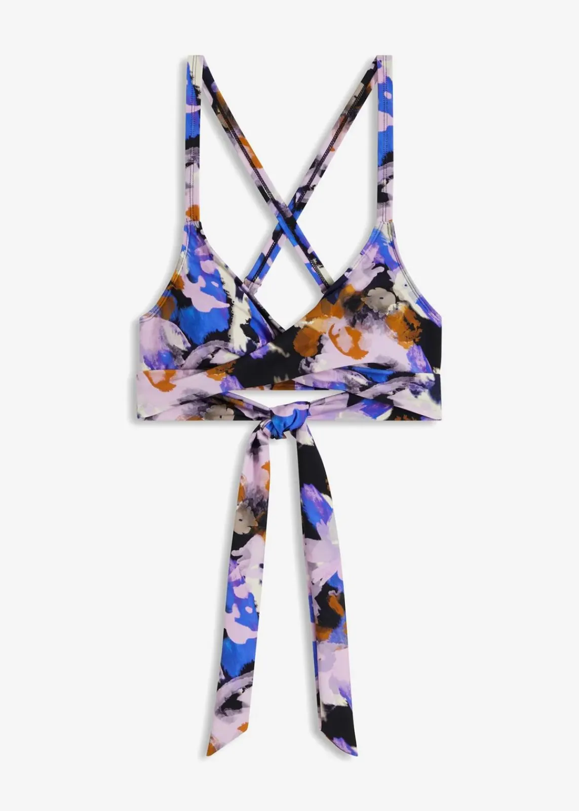 bonprix Nachhaltigere Materialien|Mix & Match^Bikini Oberteil schwarz/flieder bedruckt
