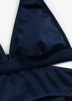 bonprix Nachhaltigere Materialien|Bikinis^Bikini (2-tlg.Set) aus glänzendem Material dunkelblau