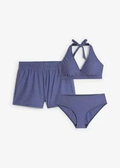 bonprix Nachhaltigere Materialien|Sport Bademode^Bikini und Badeunterteil (3-tlg.Set) indigo