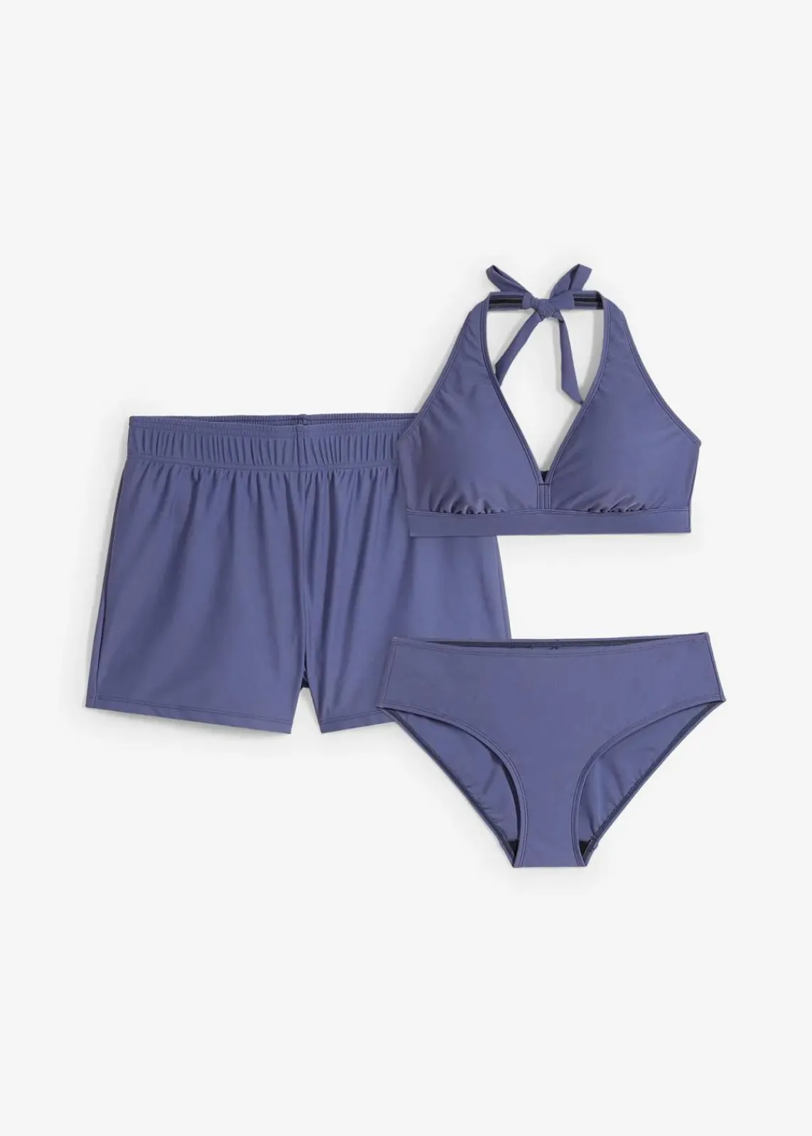 bonprix Nachhaltigere Materialien|Sport Bademode^Bikini und Badeunterteil (3-tlg.Set) indigo