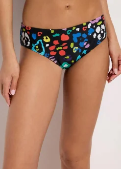 bonprix Nachhaltigere Materialien|Mix & Match^Bikinihose (2er Pack) schwarz+schwarz/bunt bedruckt