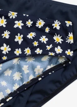 bonprix Nachhaltigere Materialien|Mix & Match^Bikinihose (2er Pack) dunkelblau/dunkelblau floral