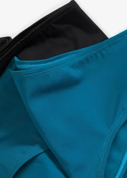 bonprix Nachhaltigere Materialien|Bademode·Tankinis^Bikinihose im Doppelpack (2er Pack) petrol + schwarz