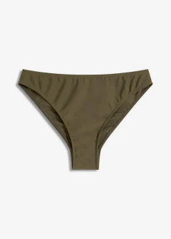 bonprix Nachhaltigere Materialien|Mix & Match^Bikinihose mit hohem Beinausschnitt dunkeloliv
