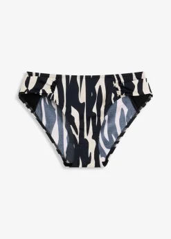 bonprix Nachhaltigere Materialien|Tankinis^Bikinihose mit normalem Beinausschnitt schwarz/beige graphisch