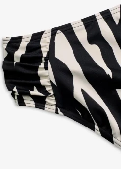 bonprix Nachhaltigere Materialien|Tankinis^Bikinihose mit normalem Beinausschnitt schwarz/beige graphisch