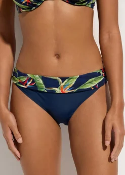 bonprix Nachhaltigere Materialien|Mix & Match^Bikinihose mit normalem Beinausschnitt dunkelblau floral