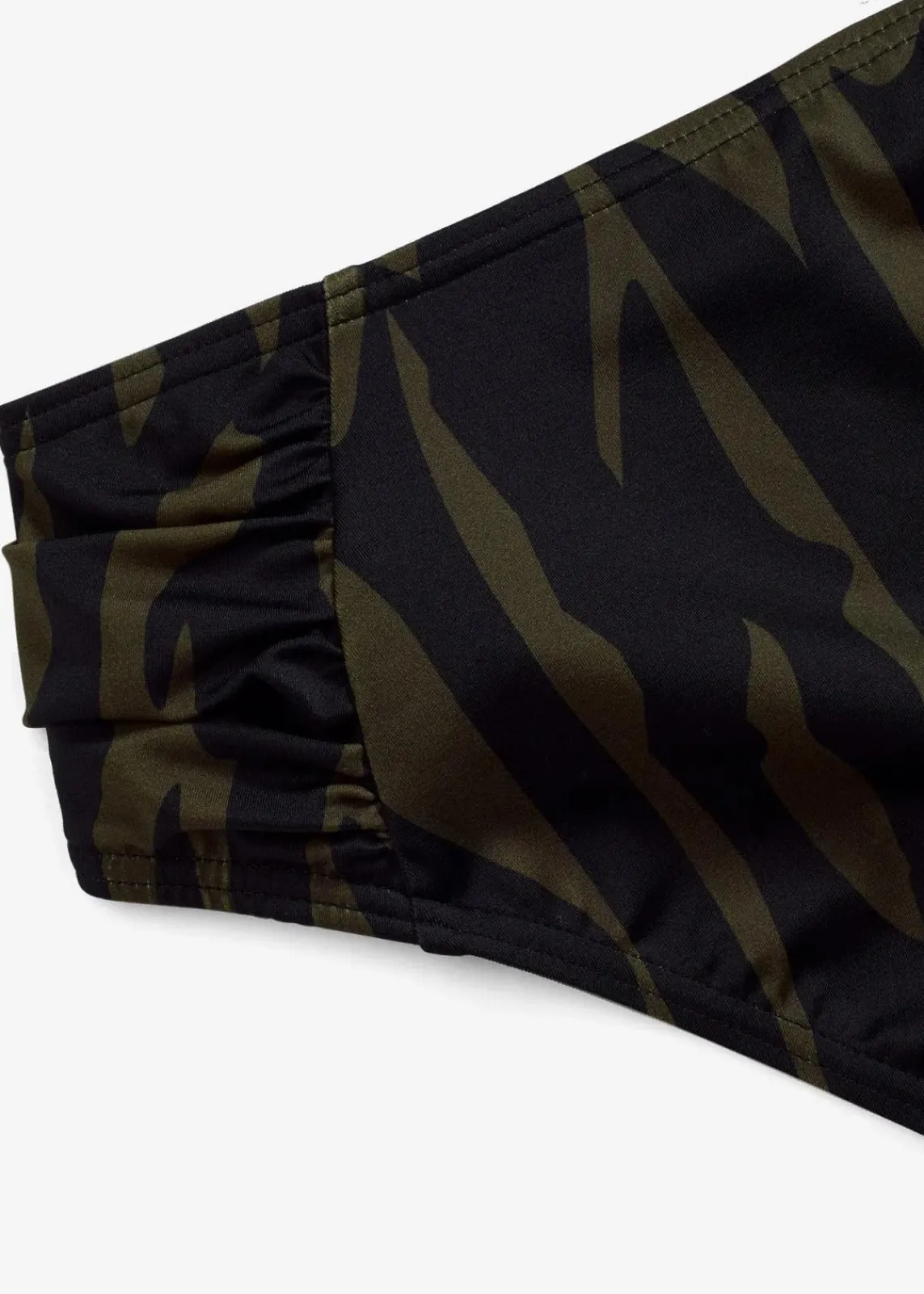 bonprix Nachhaltigere Materialien|Mix & Match^Bikinihose mit normalem Beinausschnitt schwarz/khaki graphisch
