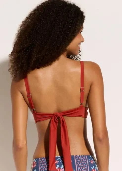 bonprix Nachhaltigere Materialien|Mix & Match^Bikinioberteil mit breitem Band rotbraun
