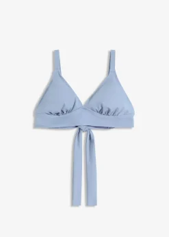 bonprix Nachhaltigere Materialien|Bikinis^Bikinioberteil mit breitem Band rauchblau
