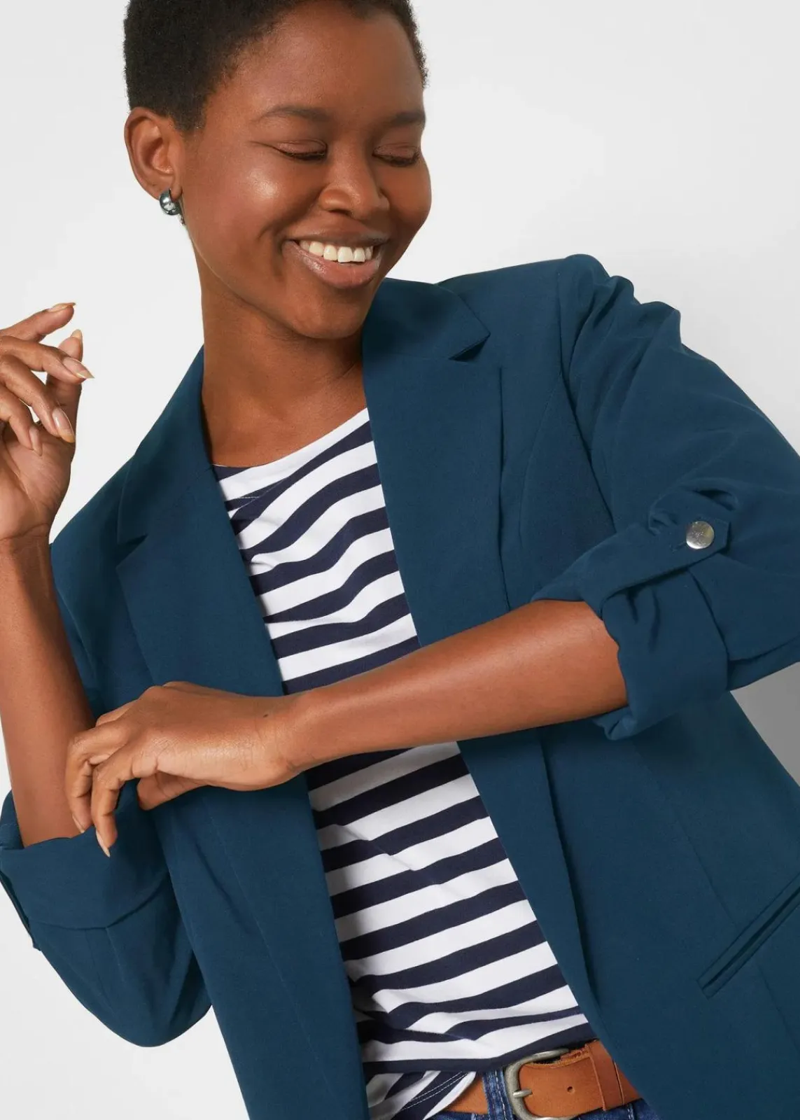 bonprix Blazer|Bekleidung·Basics^Blazer dunkelblau
