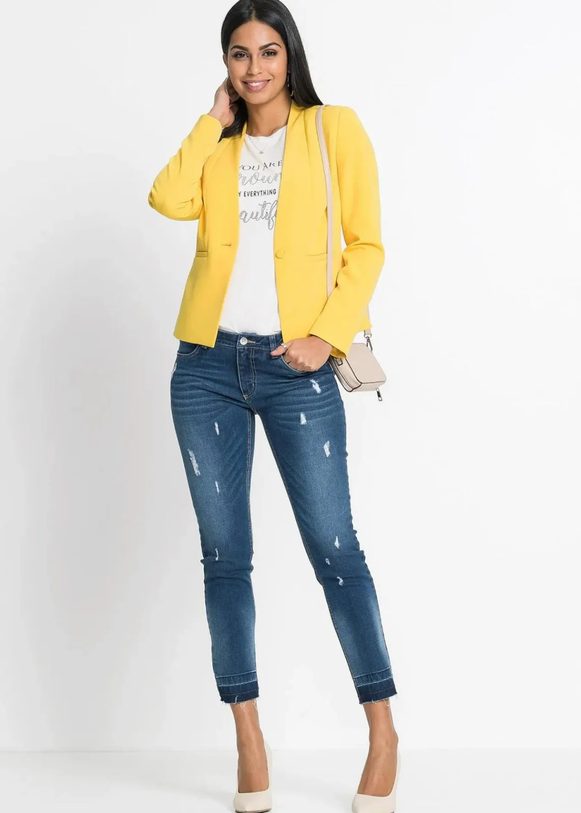 bonprix Blazer|Kurzgrößen^Blazer kanariengelb