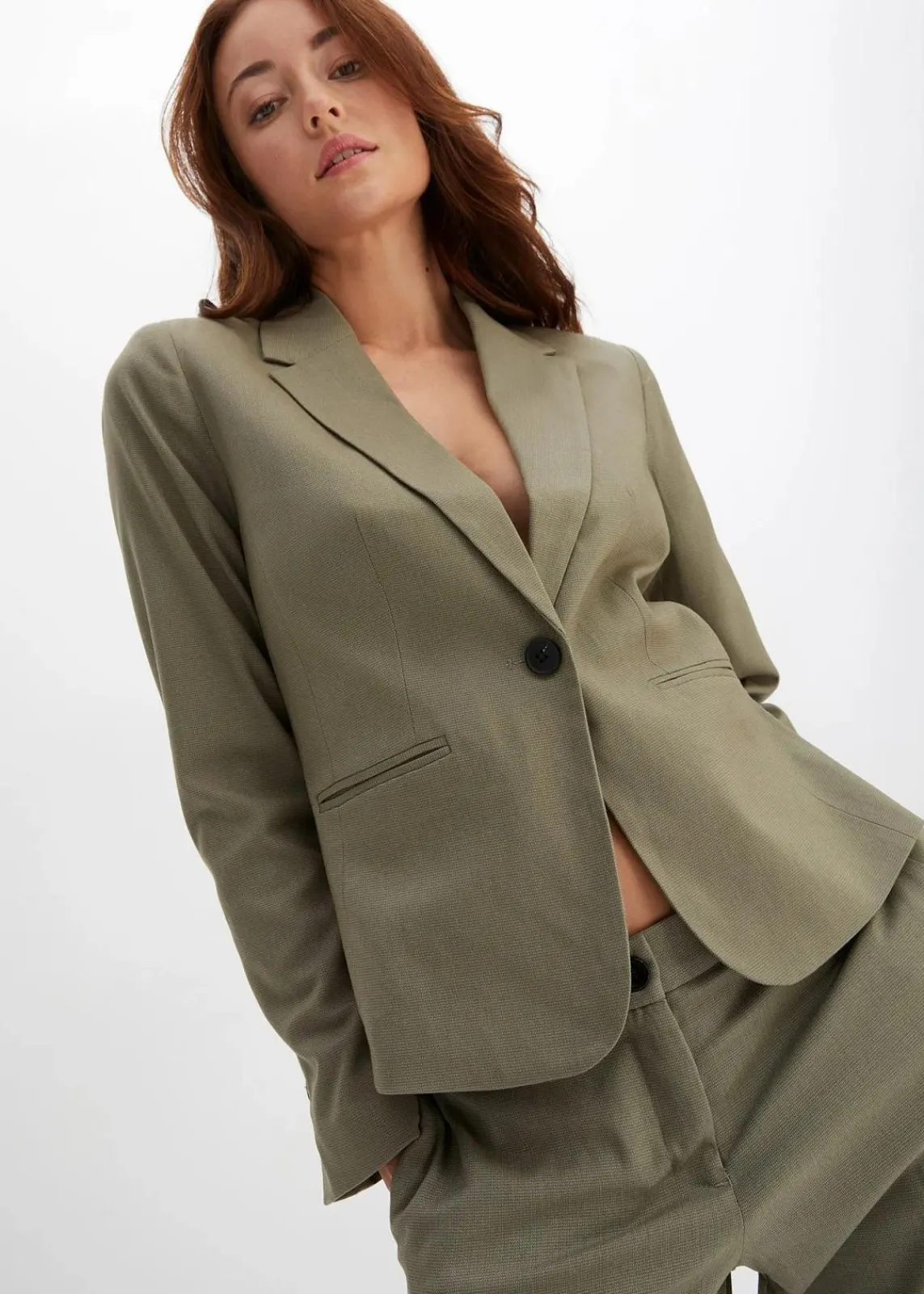 bonprix Blazer|Bekleidung·Basics^Blazer oliv
