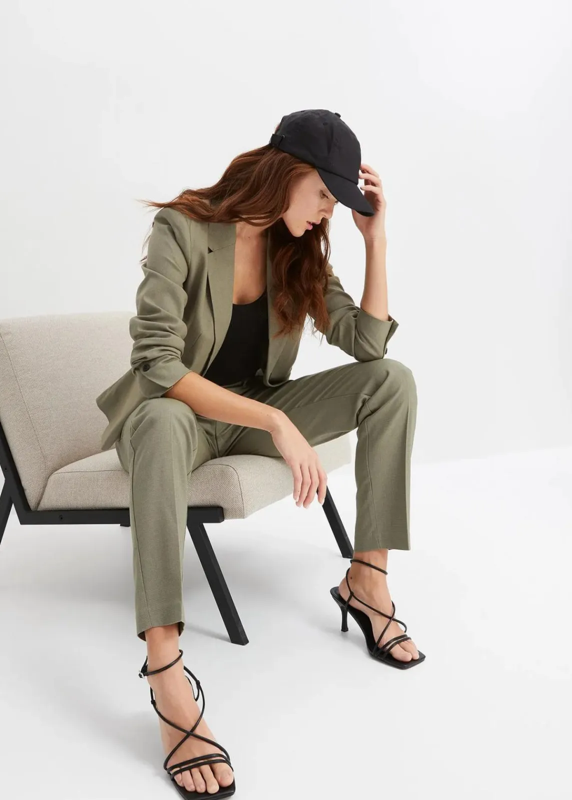 bonprix Blazer|Bekleidung·Basics^Blazer oliv